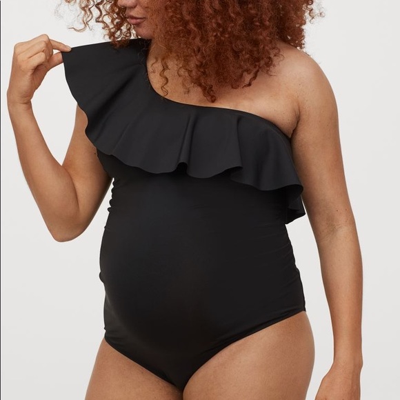 H&M Other - H&M mama flounced one shoulder swimsuit M
